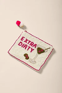 Extra Dirty Martini Beaded Pouch