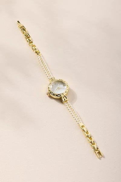 Rita Pearl Band Gold Watch