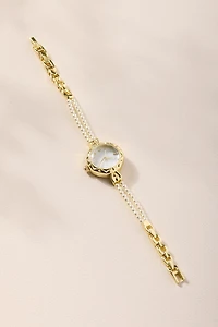 Rita Pearl Band Gold Watch