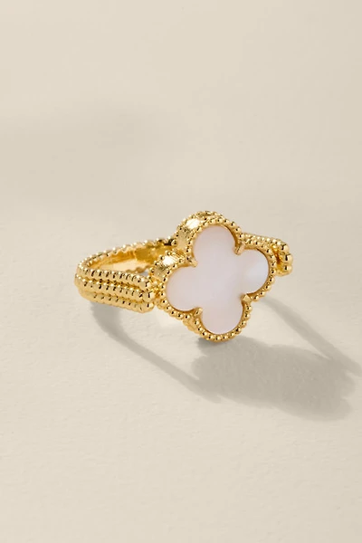 Janis Mother of Pearl Clover Fidget Ring