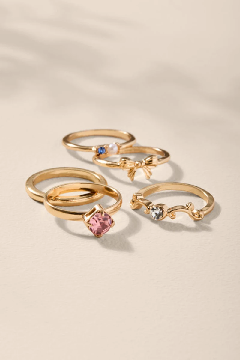 Lola Crystal Ring Set