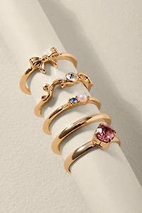 Lola Crystal Ring Set