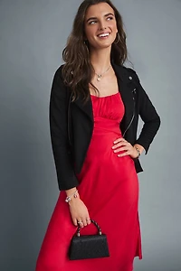 Alicia Faux Suede Moto Jacket