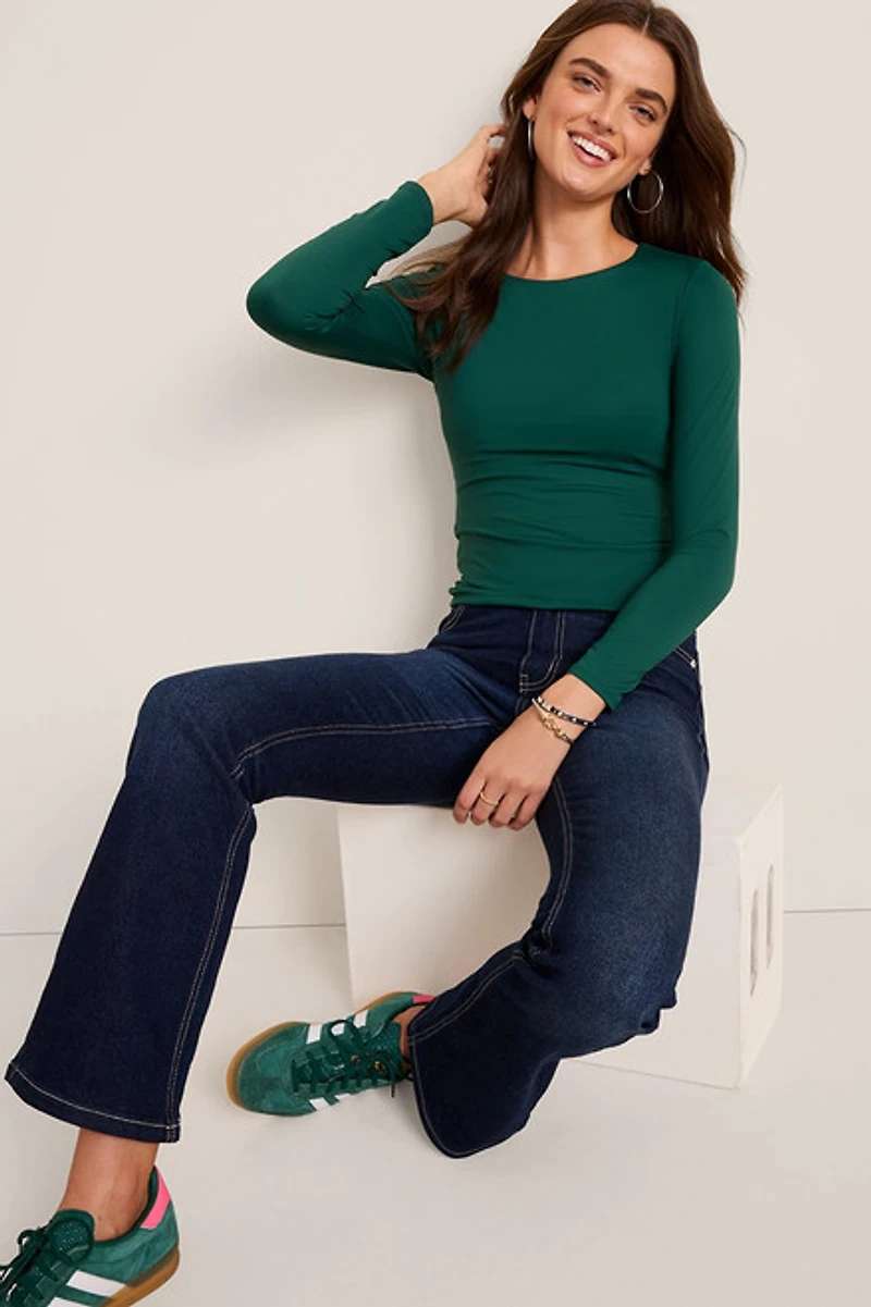 yummi by francesca's Crewneck Long Sleeve Top