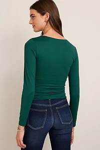 yummi by francesca's Crewneck Long Sleeve Top