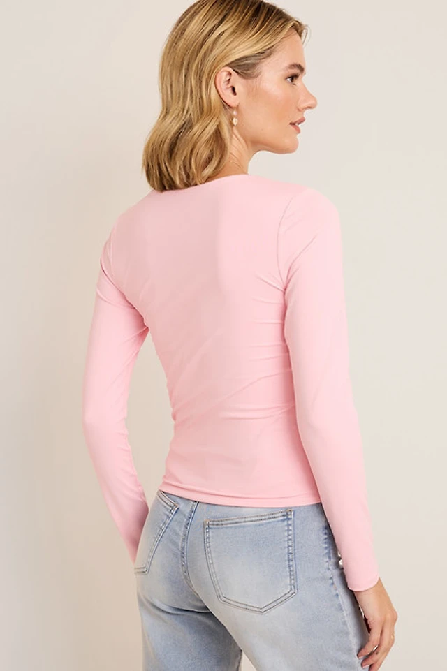 yummi by francesca's Crewneck Long Sleeve Top