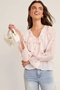 Greta Ruffled Floral Blouse