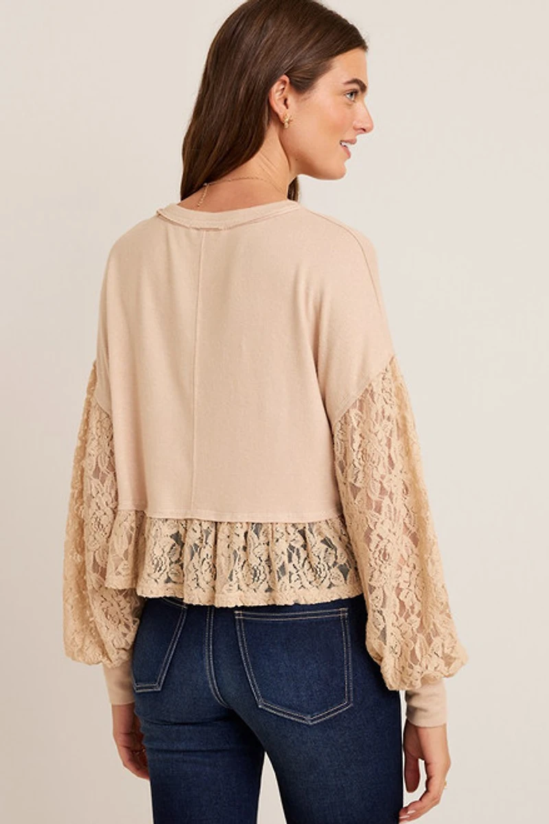 Tanya Lace Dolman Top