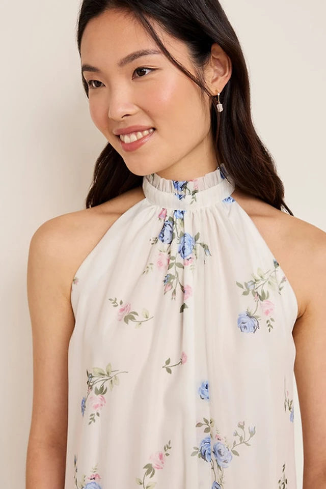 chinese dress ladies BANANA REPUBLIC NWT Silk Halter Maxi Dress Size M – alineconsignment main image 1