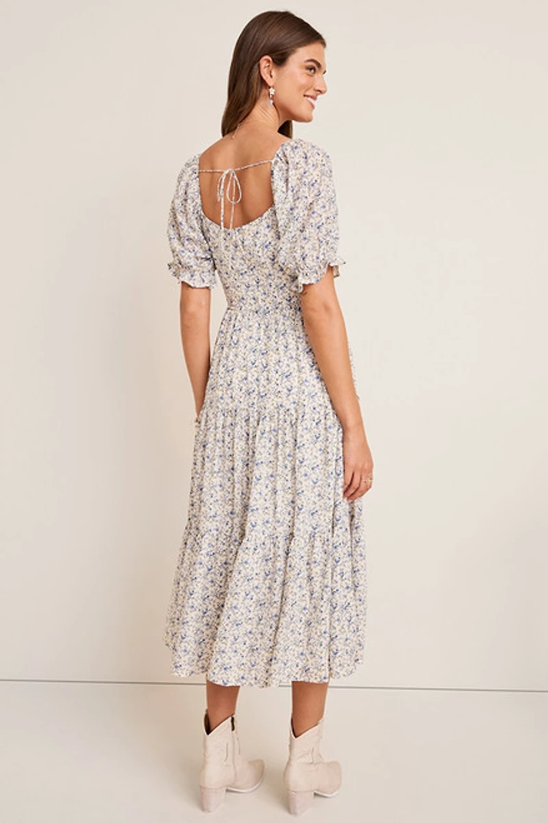 Tina Ditsy Floral Midi Dress