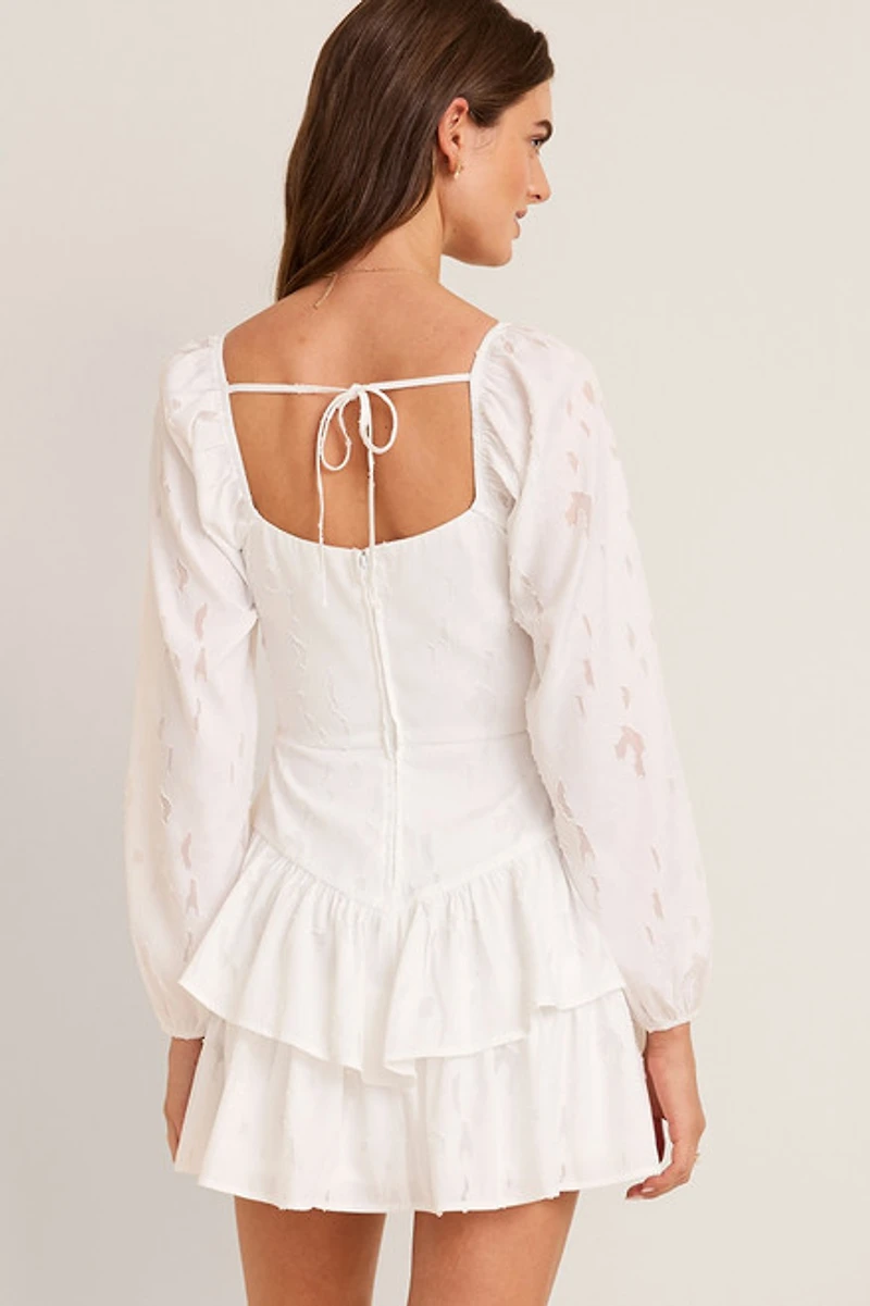 Sophie Tiered Jacquard Mini Dress