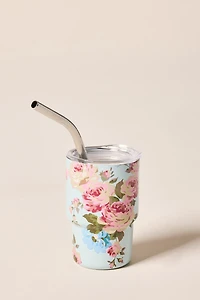 Blue Rose Bloom Mini Tumbler