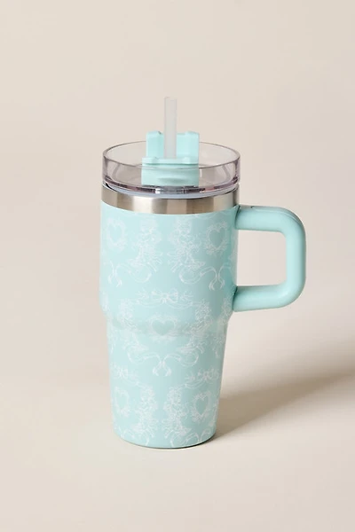 Blue Heart Bow Tumbler 20oz