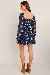 Tracy Floral Long Sleeve Mini Dress