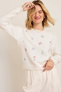 Judy Floral Embroidered Sweater