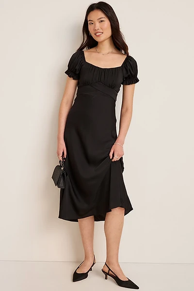 Sue Satin Midi Dress