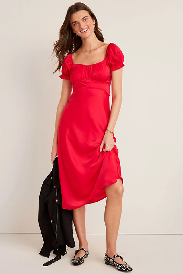 blue linen dress with pockets Deep Navy Linen Tunic Dress – 3/4 Sleeves & Pockets