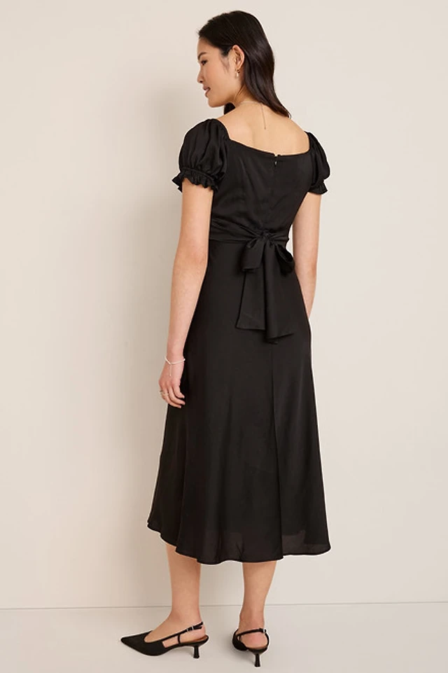 BHLDN Gabriella A-Line Duchess Satin Midi Dress at MarketFair Shoppes in Princeton, NJ BHLDN Gabriella A-Line Duchess Satin Midi Dress at MarketFair Shoppes in Princeton, NJ