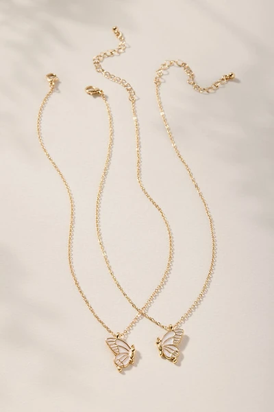 Butterfly Pendant Bestie Necklace Set