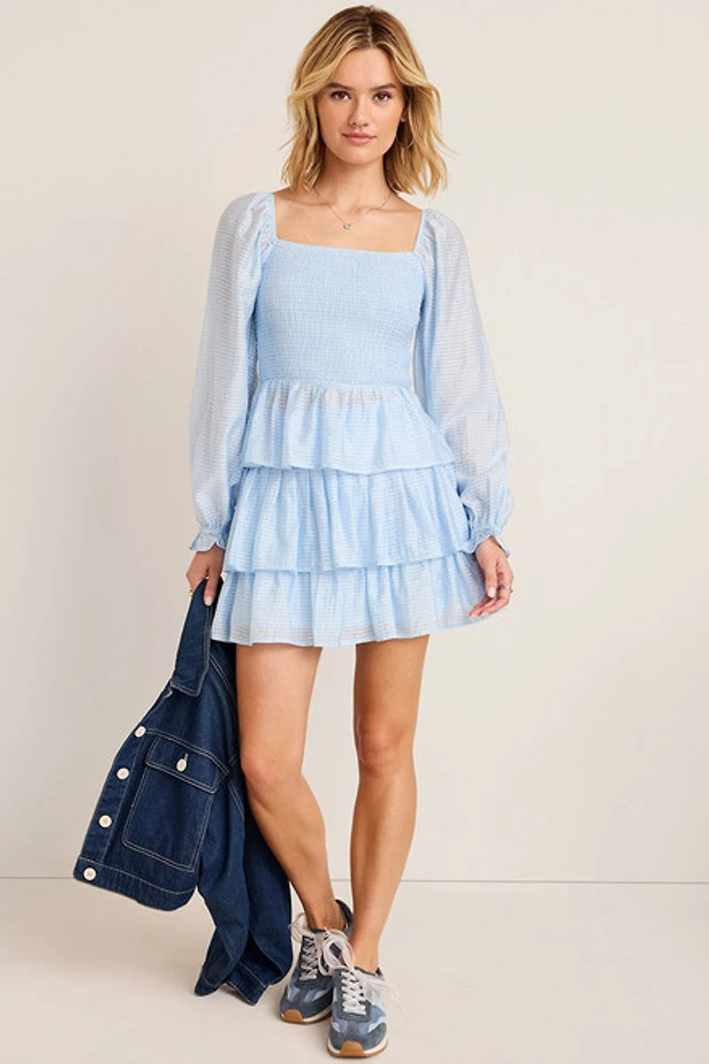 Joy Long Sleeve Smocked Blouse