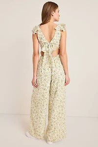 Hannah Bow Back Floral Jumpsuit