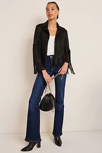 Pamela Fringe Faux Suede Jacket