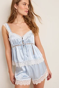 Claudia Lace and Satin Pajama Set