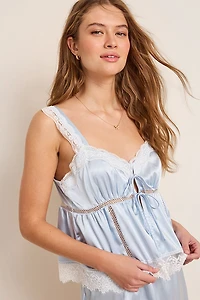 Claudia Lace and Satin Pajama Set