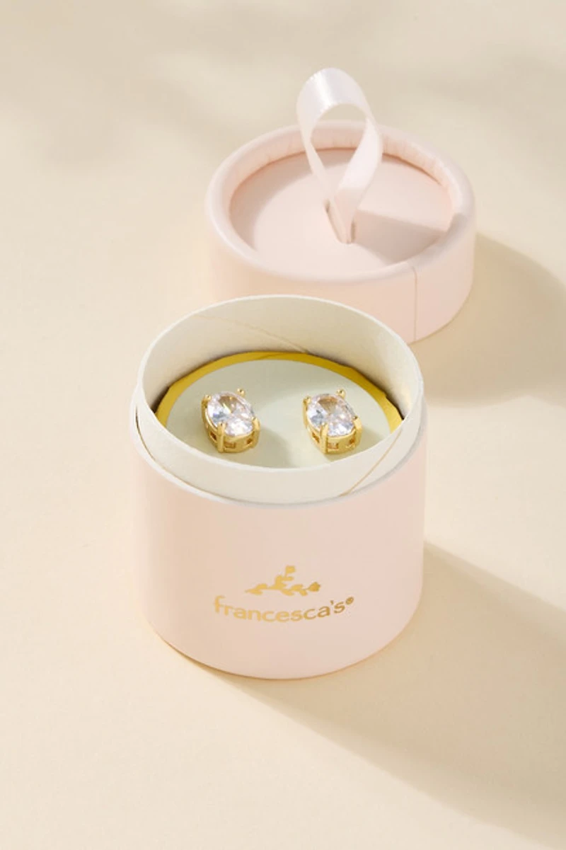 Mona Crystal CZ Stud Earring Gift Box