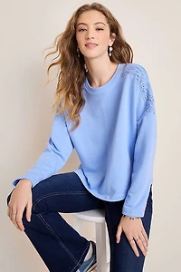 Wendy Crochet Back Sweatshirt