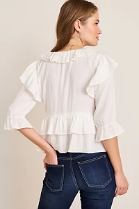 Ines Ruffle Tiered Blouse