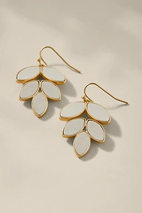 Maggie Faux Leather Leaf Drop Earrings