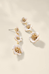 Nicky Enamel Flower Drop Earrings
