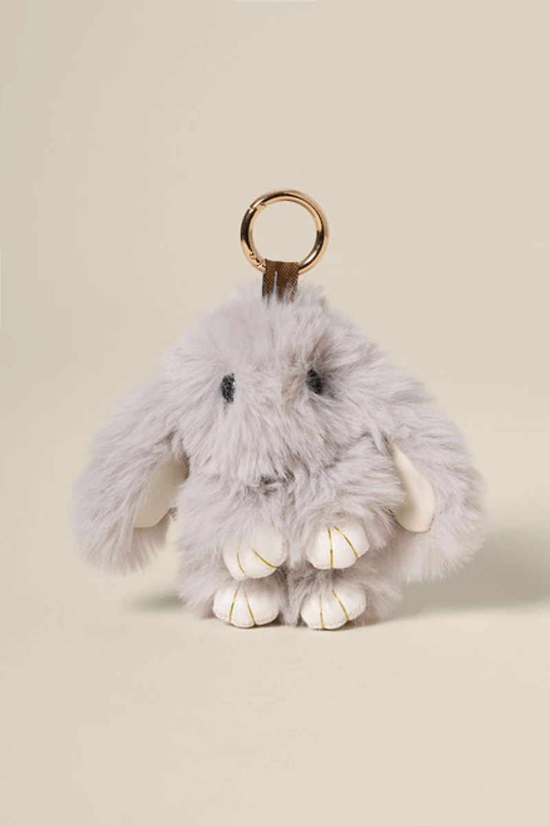 Fuzzy Bunny Bag Charm