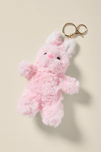 Fuzzy Pink Bunny Bag Charm