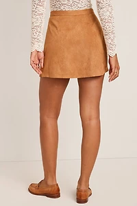 Laurel Button Front Mini Skirt