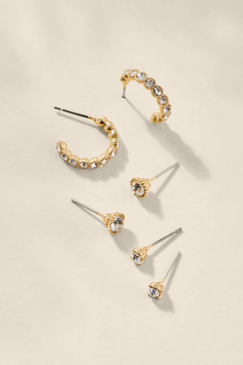 Angie Pave Earring Set