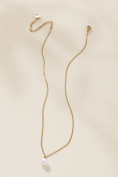 Lora Stainless Steel Pearl Pendant Necklace