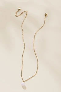 Lora Stainless Steel Pearl Pendant Necklace