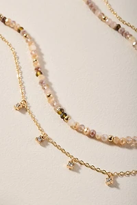 Laura Beaded Two Layer Necklace