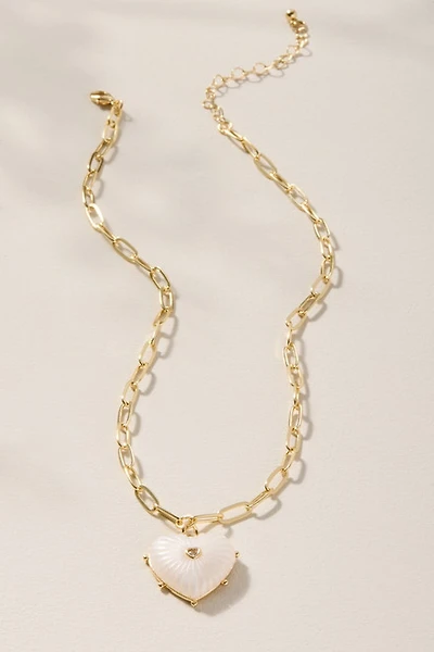 Diana Chain Link Heart Pendant Necklace