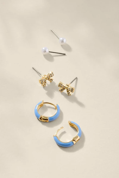 Ines Enamel Hoop Earring Set