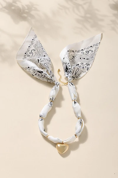 Ericka Bandana Heart Pendant Necklace