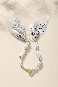 Ericka Bandana Heart Pendant Necklace