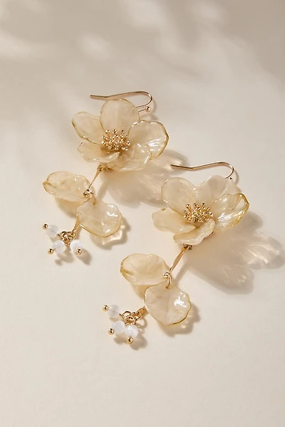 Lisa Flower Chandelier Drop Earrings