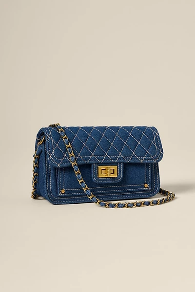 Dianne Denim Quilt Crossbody Bag