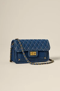 Dianne Denim Quilt Crossbody Bag