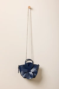 Ella Navy Flower Bucket Bag