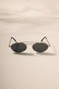 Gina Metal Oval Sunglasses