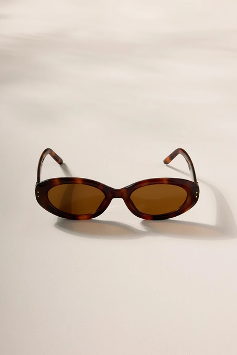 Lara Tort Shell Oval Sunglasses